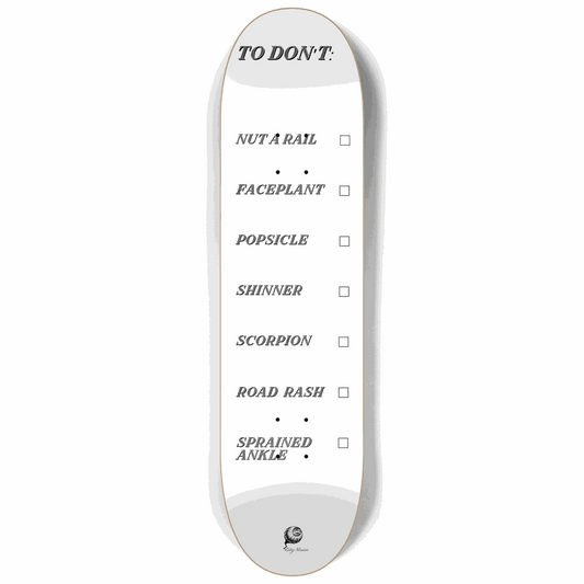 To Don't List White 8.25 City Vision Skateboards  City Vision Skateboards 8.25