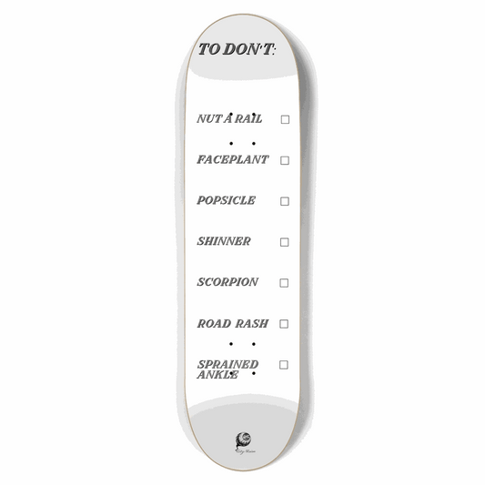 To Don't List White 8.50 City Vision Skateboards  City Vision Skateboards 8.50