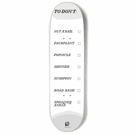 To Don't List White 9.00 City Vision Skateboards  City Vision Skateboards 9.00