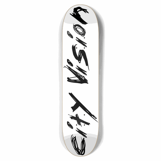 White and Black Name 7.62 City Vision Skateboards  City Vision Skateboards 7.62