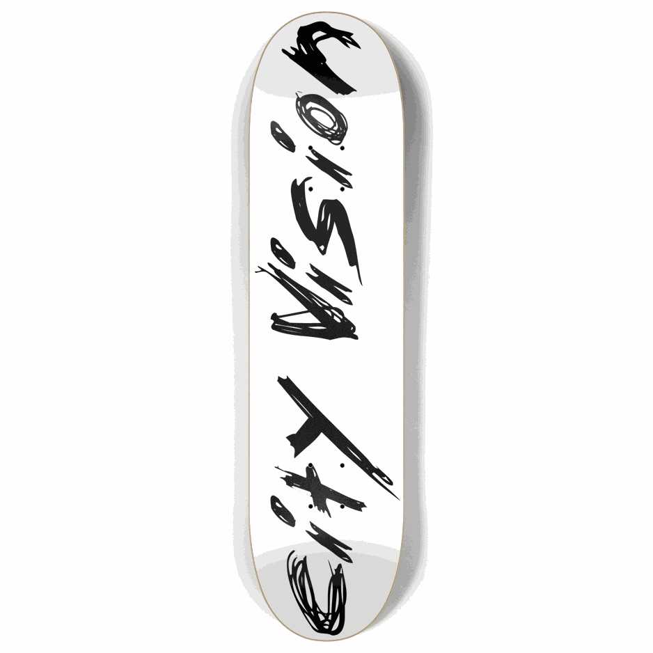 White and Black Name 8.00 City Vision Skateboards  City Vision Skateboards 8.00