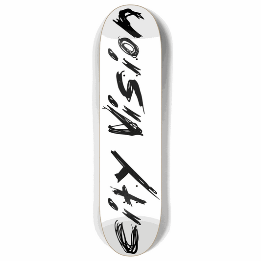 White and Black Name 8.00 City Vision Skateboards  City Vision Skateboards 8.00