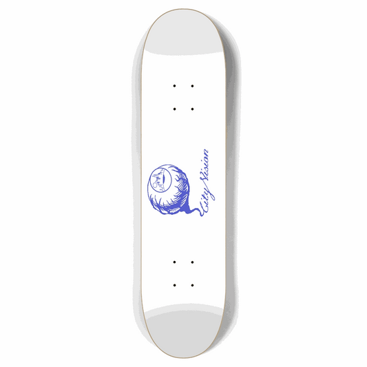 White and Blue Gliter Logo 7.87 City Vision Skateboards  City Vision Skateboards 7.87