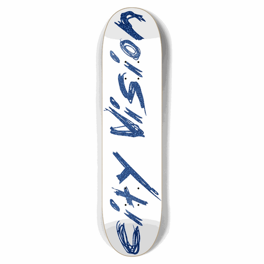 White and Blue Glitter Name 7.62 City Vision Skateboards  City Vision Skateboards 7.62