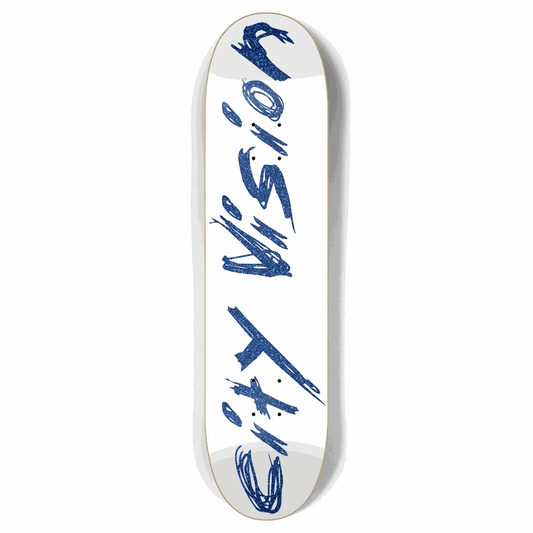 White and Blue Glitter Name 7.87 City Vision Skateboards  City Vision Skateboards 7.87
