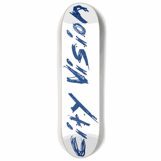 White and Blue Glitter Name 8.00 City Vision Skateboards  City Vision Skateboards 8.00