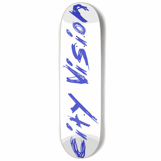 White and Blue Name 9.00 City Vision Skateboards  City Vision Skateboards 9.00