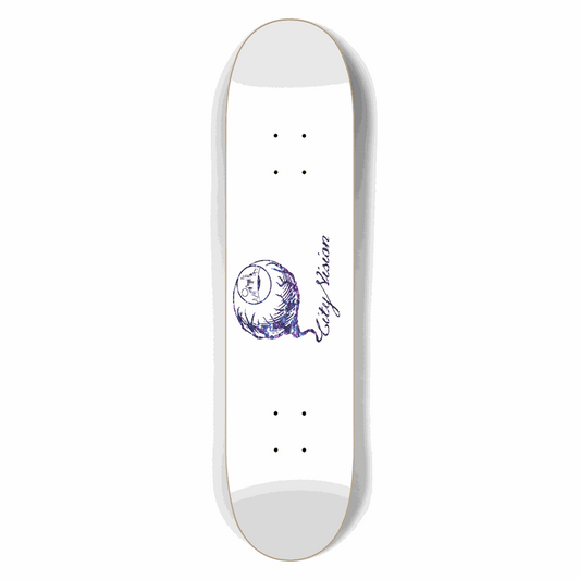 White and Dark Rainbow Gliter Logo 7.50 City Vision Skateboards  City Vision Skateboards 7.50