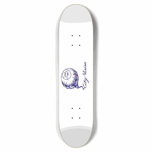 White and Dark Rainbow Gliter Logo 7.62 City Vision Skateboards  City Vision Skateboards 7.62