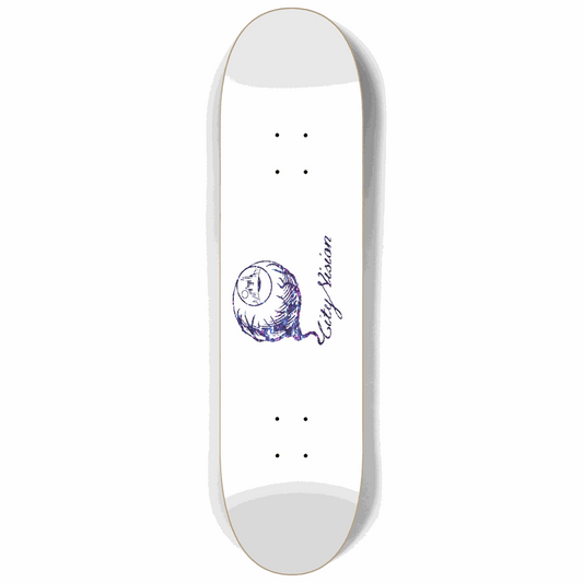 White and Dark Rainbow Gliter Logo 8.25 City Vision Skateboards  City Vision Skateboards 8.25