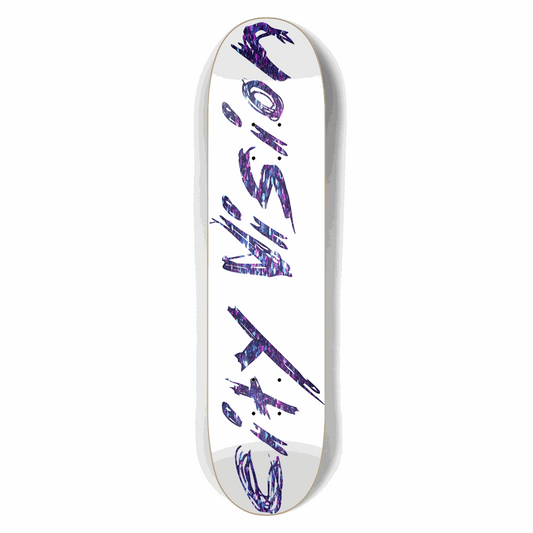 White and Dark Rainbow Glitter Name 7.50 City Vision Skateboards  City Vision Skateboards 7.50