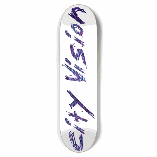White and Dark Rainbow Glitter Name 8.50 City Vision Skateboards  City Vision Skateboards 8.50