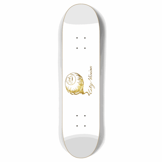 White and Gold Glitter Logo 7.87 City Vision Skateboards  City Vision Skateboards 7.87