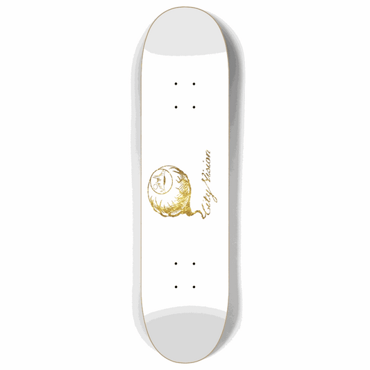 White and Gold Glitter Logo 8.00 City Vision Skateboards  City Vision Skateboards 8.00