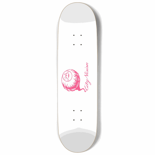 White and Hot Pink Logo 9.00 City Vision Skateboards  City Vision Skateboards 9.00