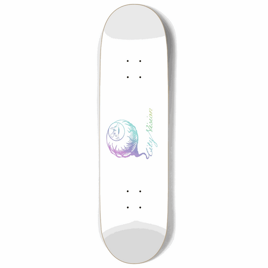White and Light Rainbow Glitter Logo 9.00 City Vision Skateboards  City Vision Skateboards 9.00