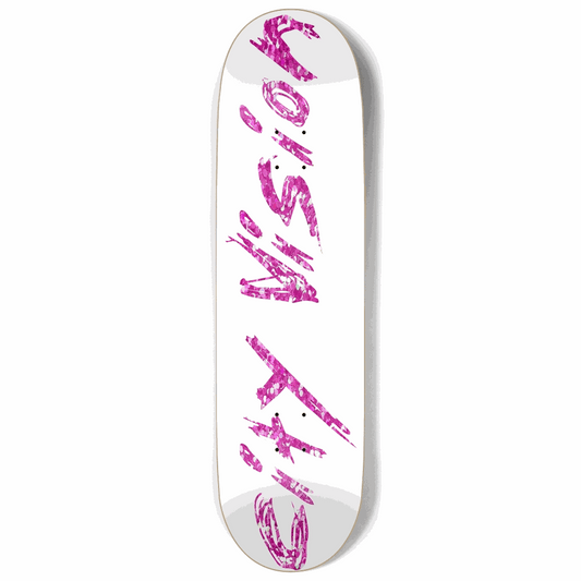 White and Pink Glitter Name 9.00 City Vision Skateboards  City Vision Skateboards 9.00