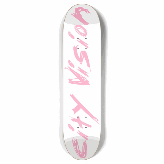 White and Pink Name 7.87 City Vision Skateboards  City Vision Skateboards 7.87