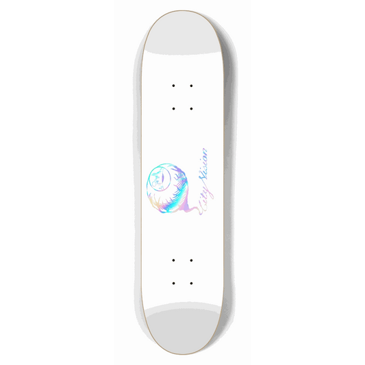 White and Rainbow Logo 7.62 City Vision Skateboards