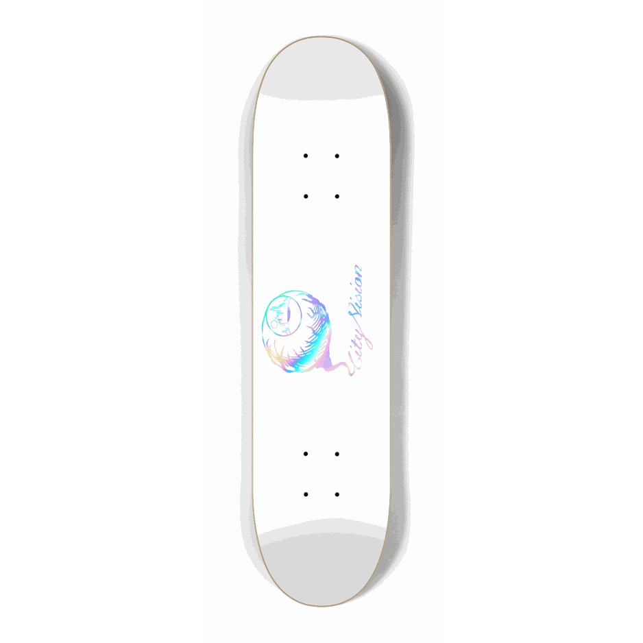 White and Rainbow Logo Mini 7.25 City Vision Skateboards