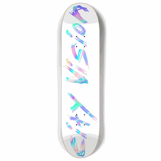 White and Rainbow Name 8.00 City Vision Skateboards  City Vision Skateboards 8.00