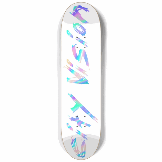 White and Rainbow Name 8.25 City Vision Skateboards  City Vision Skateboards 8.25
