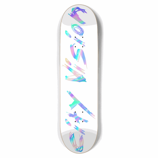 White and Rainbow Name 8.50 City Vision Skateboards  City Vision Skateboards 8.50