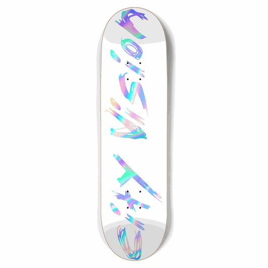 White and Rainbow Name 8.75 City Vision Skateboards  City Vision Skateboards 8.75
