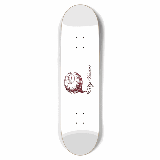 White and Red  Glitter Logo 8.50 City Vision Skateboards  City Vision Skateboards 8.50
