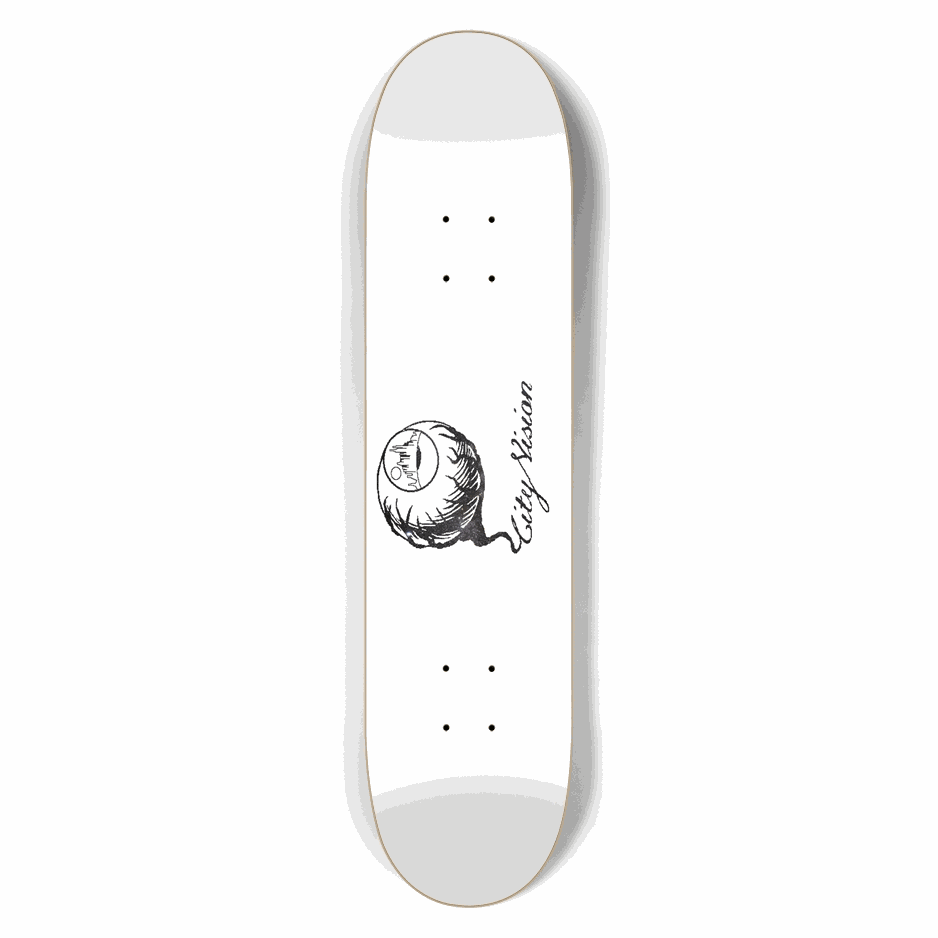 White and Stars Logo 7.50 City Vision Skateboards  City Vision Skateboards 7.50