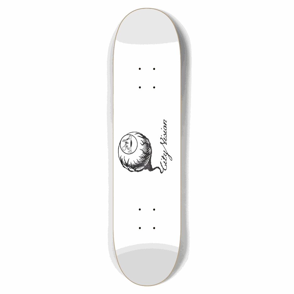 White and Stars Logo 7.75 City Vision Skateboards  City Vision Skateboards 7.75