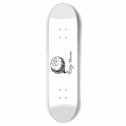 White and Stars Logo 7.75 City Vision Skateboards  City Vision Skateboards 7.75