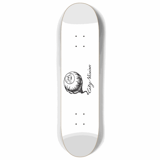 White and Stars Logo 8.00 City Vision Skateboards  City Vision Skateboards 8.00