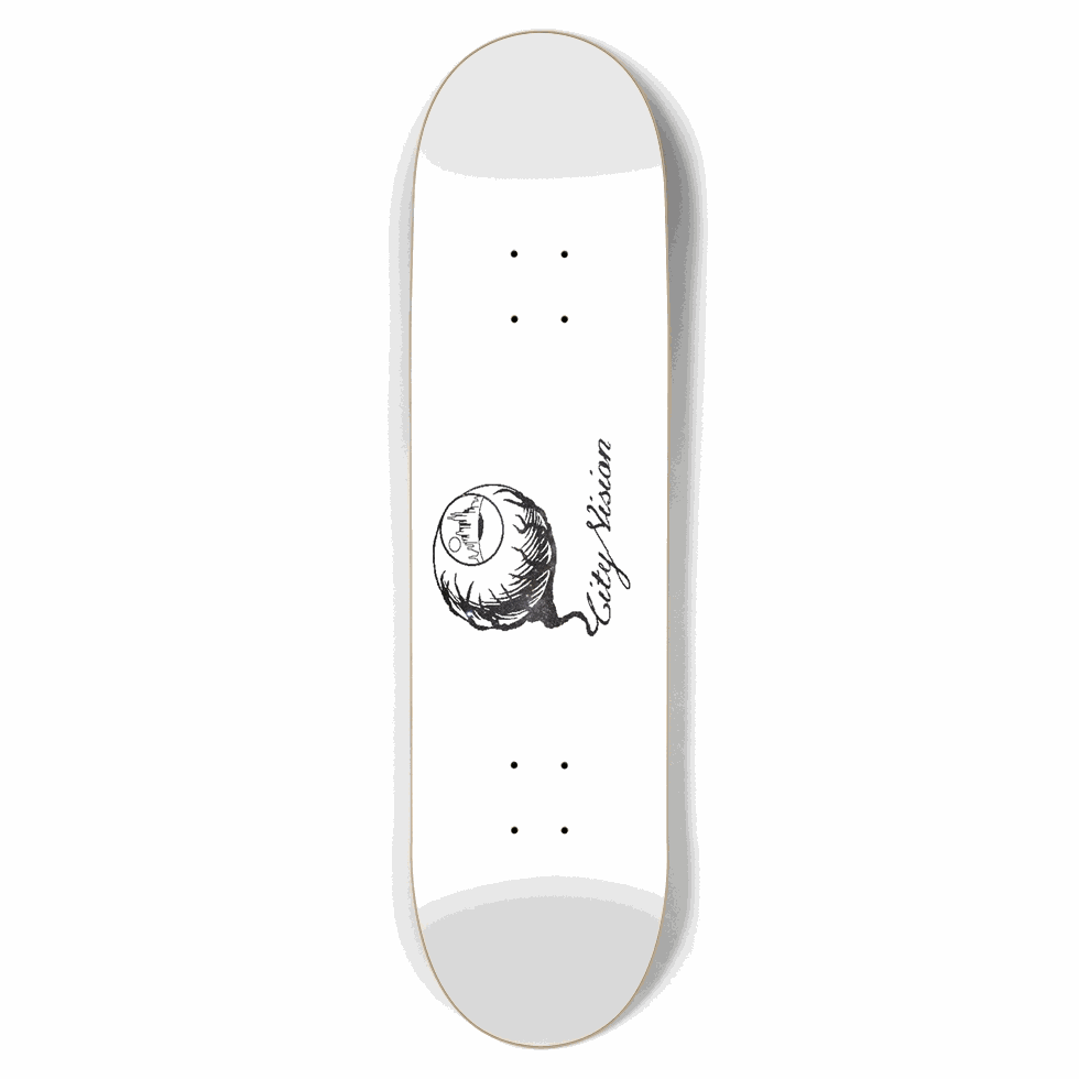 White and Stars Logo 8.50 City Vision Skateboards  City Vision Skateboards 8.50