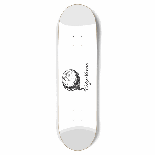 White and Stars Logo 8.75 City Vision Skateboards  City Vision Skateboards 8.75