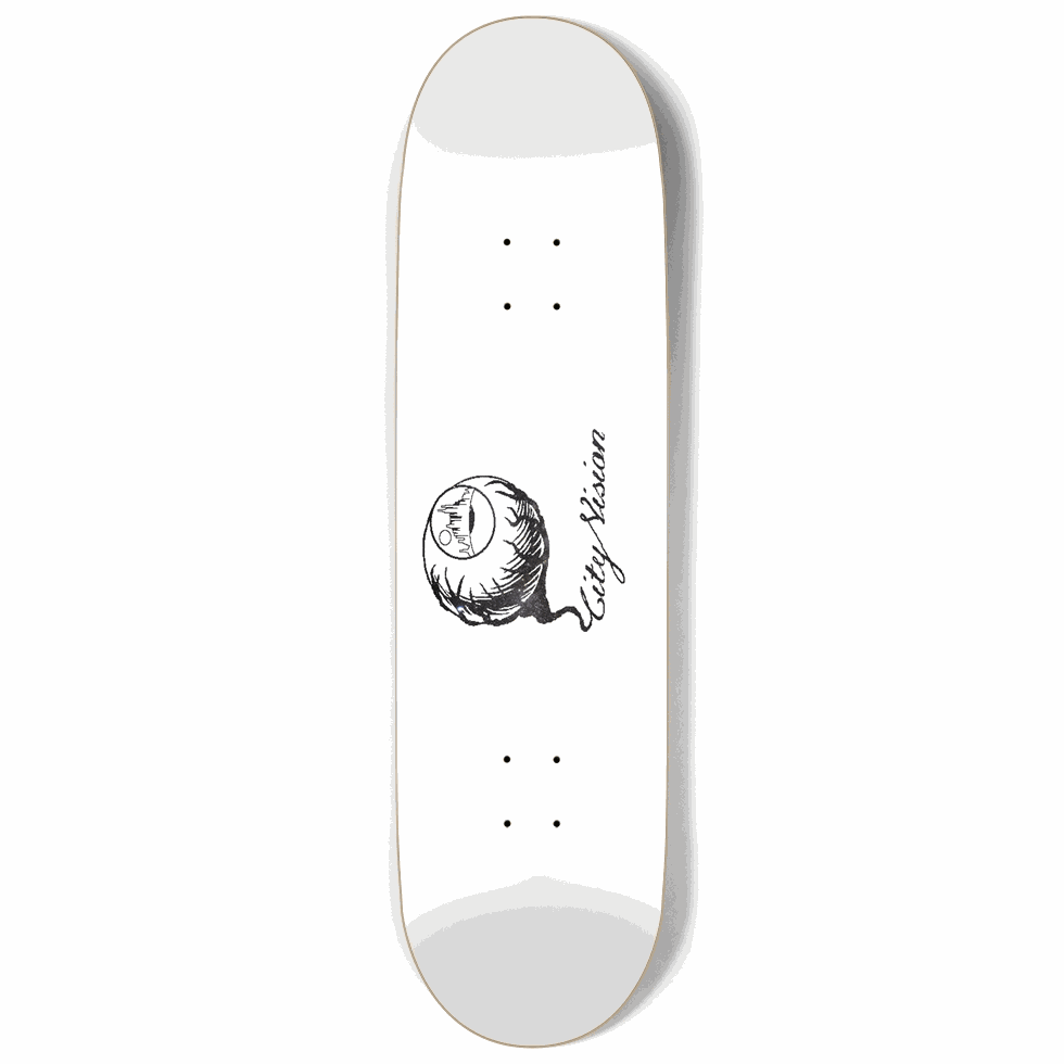 White and Stars Logo 9.00 City Vision Skateboards  City Vision Skateboards 9.00