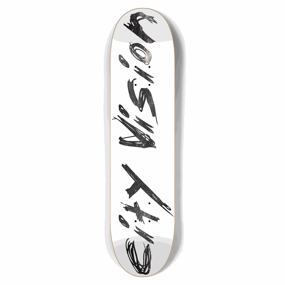 White and Stars Name 7.62 City Vision Skateboards  City Vision Skateboards 7.62