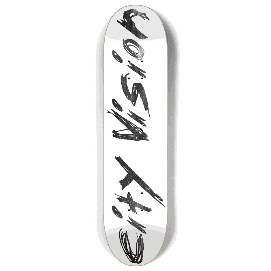White and Stars Name 8.00 City Vision Skateboards  City Vision Skateboards 8.00