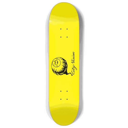 Yellow and Black Logo 8.00 City Vision Skateboards  City Vision Skateboards 8.00