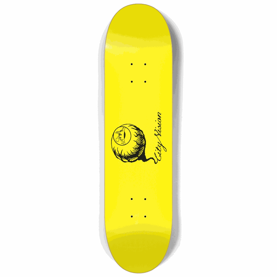 Yellow and Black Logo 8.25 City Vision Skateboards  City Vision Skateboards 8.25