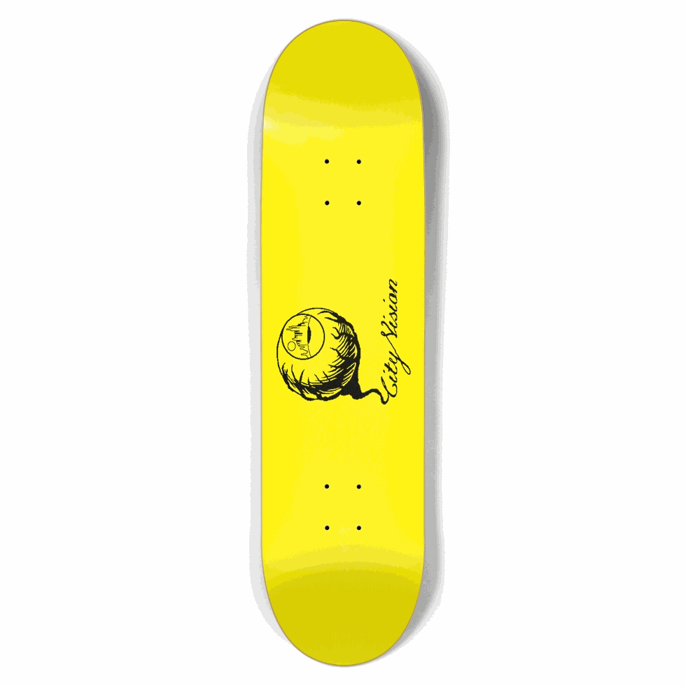 Yellow and Black Logo 8.50 City Vision Skateboards  City Vision Skateboards 8.50