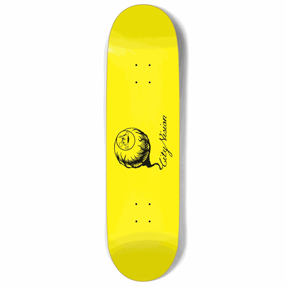 Yellow and Black Logo 9.00 City Vision Skateboards  City Vision Skateboards 9.00