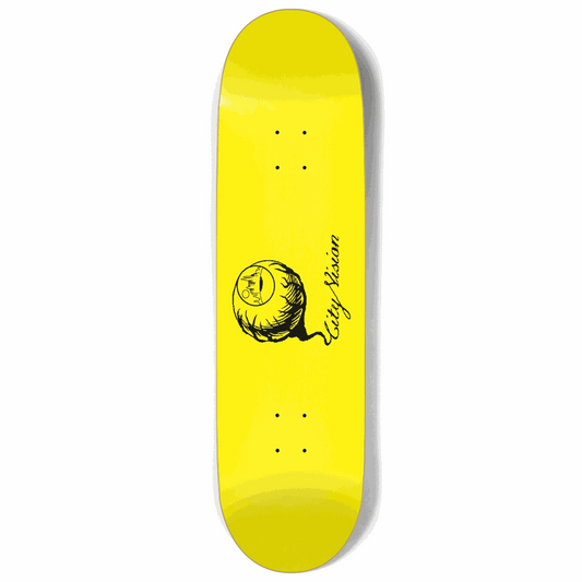 Yellow and Black Logo 9.00 City Vision Skateboards  City Vision Skateboards 9.00