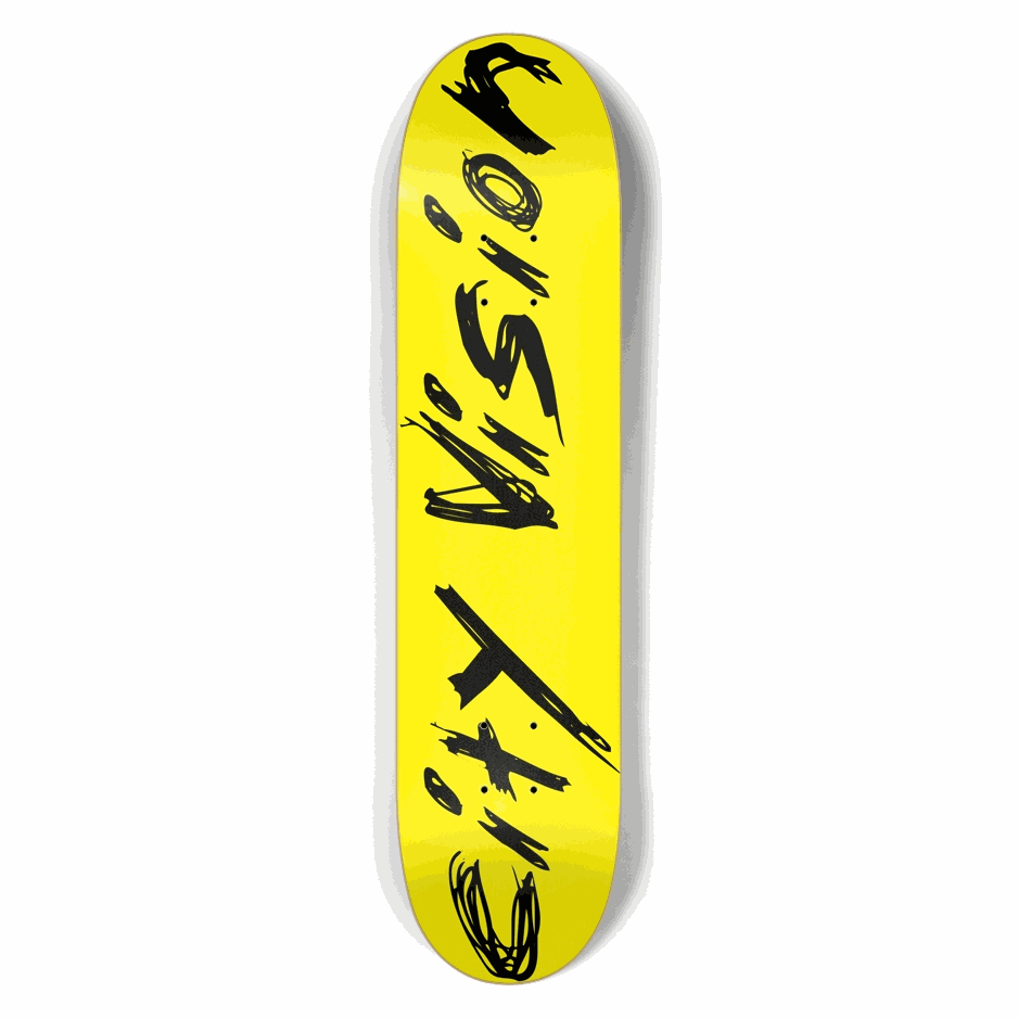 Yellow and Black Name 7.50 City Vision Skateboards  City Vision Skateboards 7.50