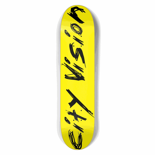 Yellow and Black Name 7.50 City Vision Skateboards  City Vision Skateboards 7.50