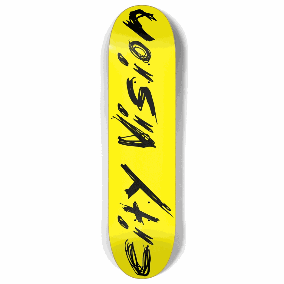 Yellow and Black Name 8.00 City Vision Skateboards  City Vision Skateboards 8.00