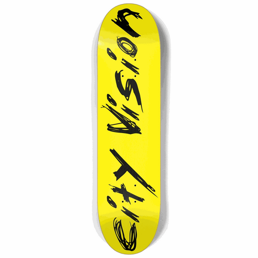 Yellow and Black Name 8.25 City Vision Skateboards  City Vision Skateboards 8.25