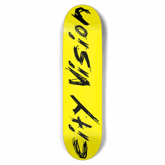Yellow and Black Name 8.50 City Vision Skateboards  City Vision Skateboards 8.50