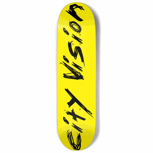 Yellow and Black Name 9.00 City Vision Skateboards  City Vision Skateboards 9.00
