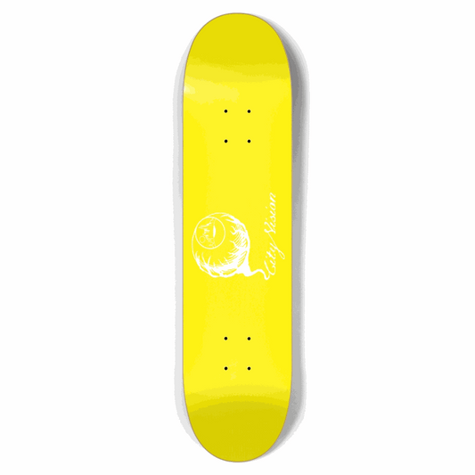 Yellow and White Logo 7.75 City Vision Skateboards  City Vision Skateboards 7.75